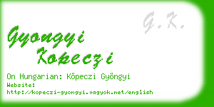 gyongyi kopeczi business card